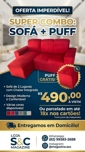 PROMOÇÃO DE SOFÁ CHAISE