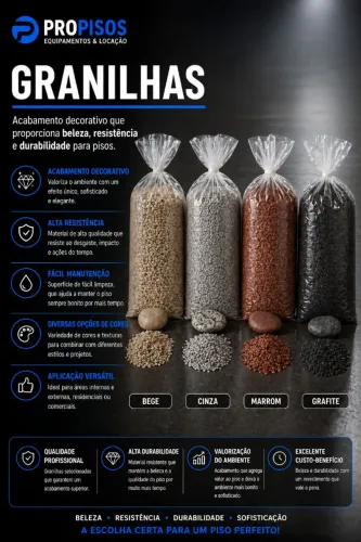 Materiais para Granilite Propisos Equipamentos e Locação | Curitiba/PR.