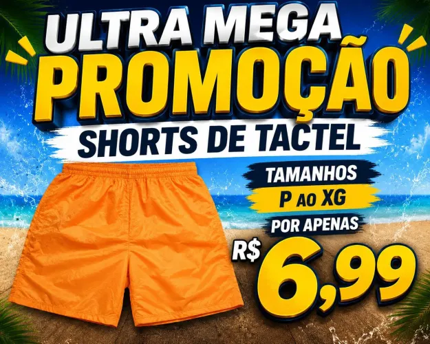 Short tactel promoção