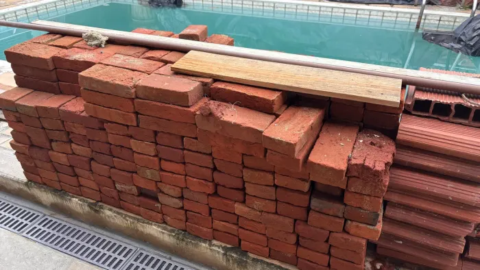 Tijolinhos rústicos vermelhos