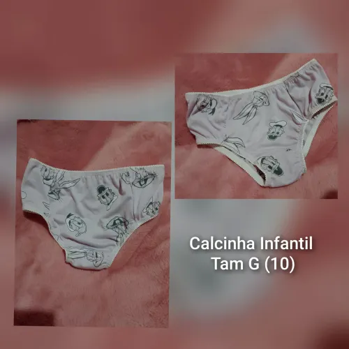 Calcinha Baby infantil menina rosa