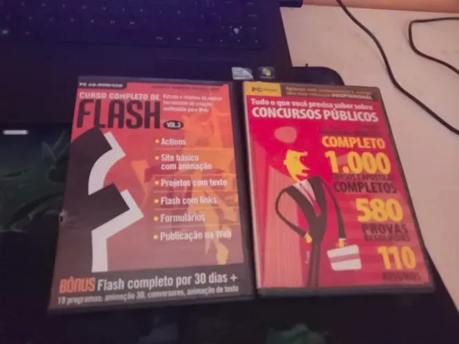 Cd Rom Curso completo de flash e Concursos Publicos Digerati