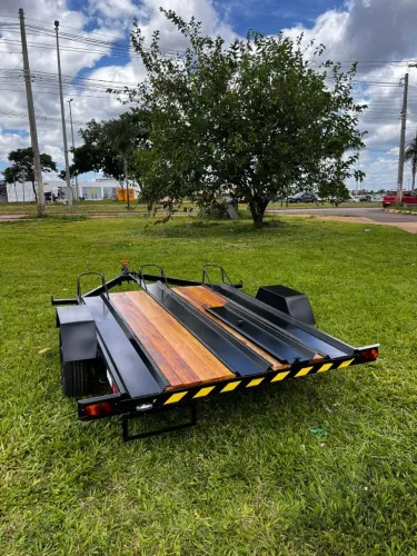 Carretinha Nova para 3 Motos com Estrutura Reforçada - Reboque
