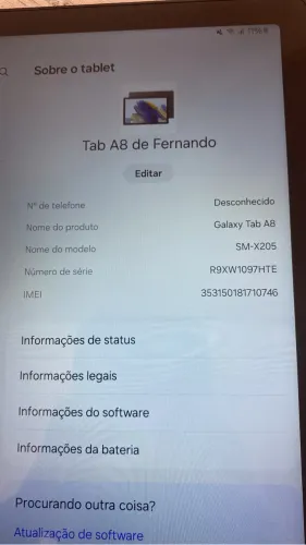 Tablet galaxy A8