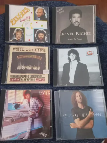 6 CDs :Bee Gees Lionel Ritchie,Phil  Collins,Kenny G.