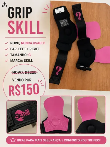 VENDO GRIP SKILL NOVO ROSA E VERDE
