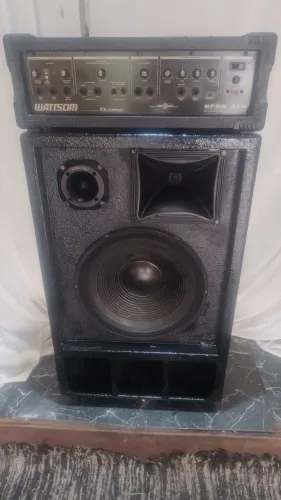 Amplificador de som wattsom nprh 420 com caixa de som falante de 630 w 3 rondas novas