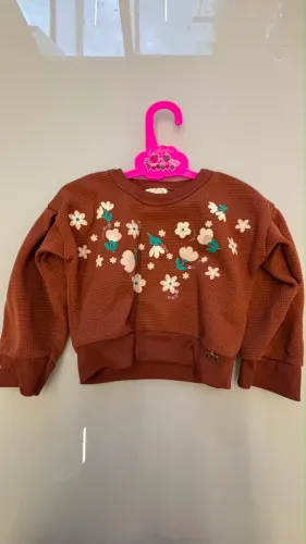 moletom infantil milli & nina marrom