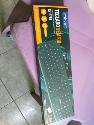 Teclado Sem Fio Novo - Pouco Uso / Não Serviu
