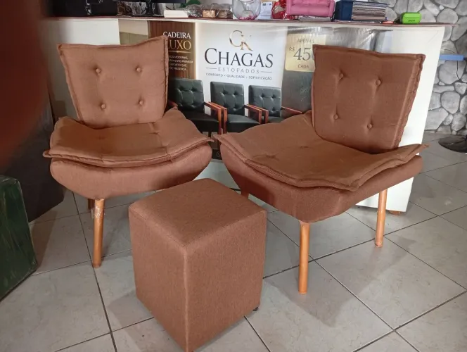 Lindas poltronas de decoração