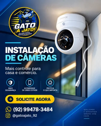 Instalação de câmeras de monitoramento