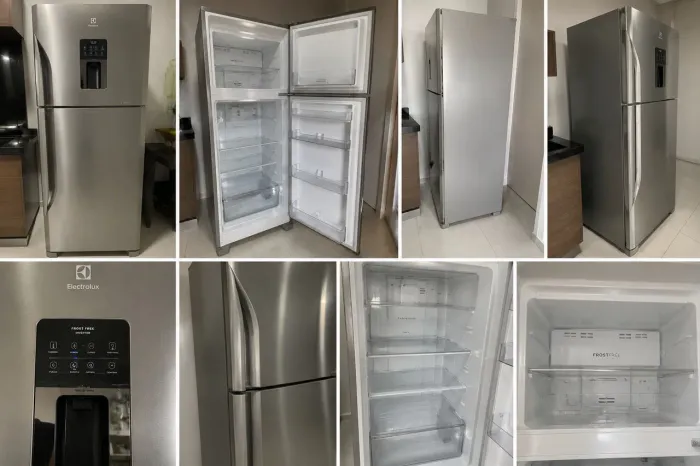 Geladeira Eletrolux duas portas cinza, para mais informações entre em contato comigo.