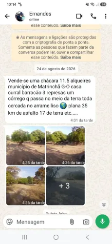 Chácara no município de matrinchâ goias