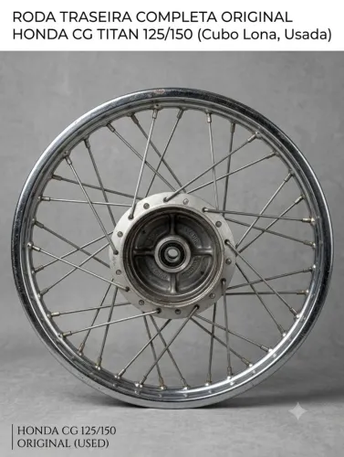 Roda Traseira 100% Original Honda CG 125 (Com Rolamentos Novos)