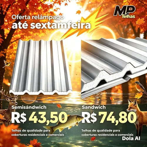 Telhas sanduíche e semi sanduíche