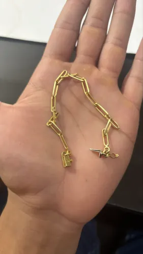 Pulseira ouro 18k maciça