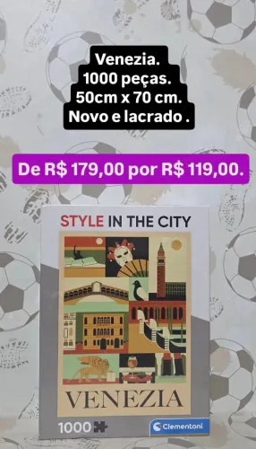 Quebra cabeça importado Clementoni 1000 peças.
