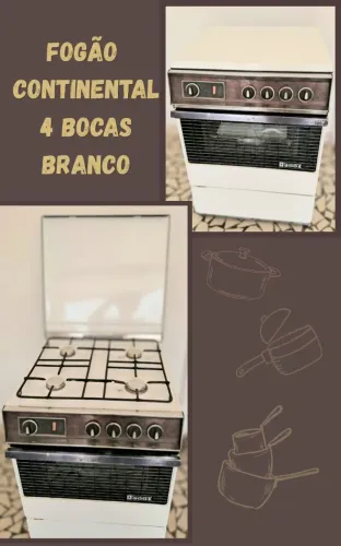 FOGÃO CONTINENTAL ANTIGO MAS MUITO CONSERVADO E PERFEITO ESTÁDO DE FUNCIONAMENTO