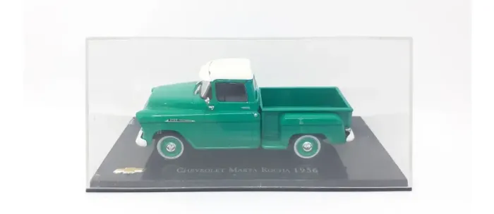 Miniatura Chevrolet Marta Rocha 1956 Chevrolet Collection Branco E Verde escala 1/43