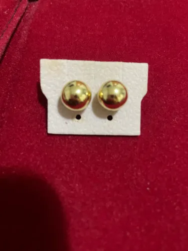 Brinco bola ouro 750 - 9 mm