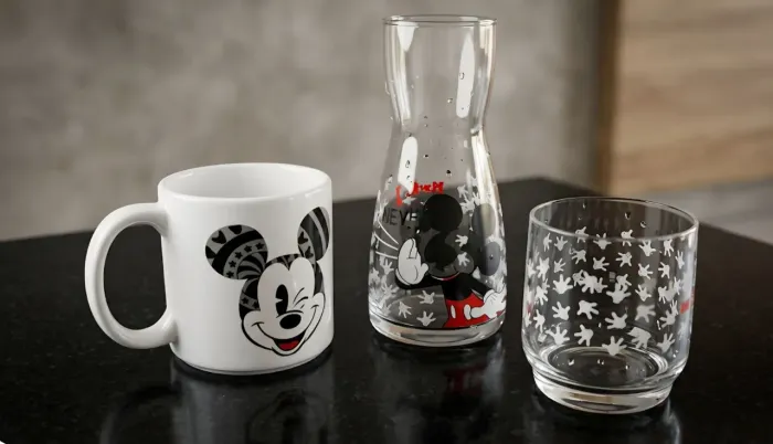 Kit Mickey Mouse Disney - Caneca, Moringa e Copo