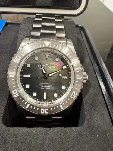 OCEANEVA DEEP MARINE EXPLORER III MOP 3000M AUTOMÁTICO SWISS MADE - FULL SET - SEM USO