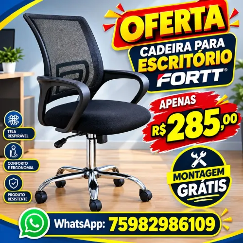 Cadeira para escritório FORTT - Oferta - Apenas: