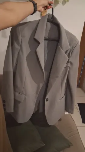 Blazer cinza forrado