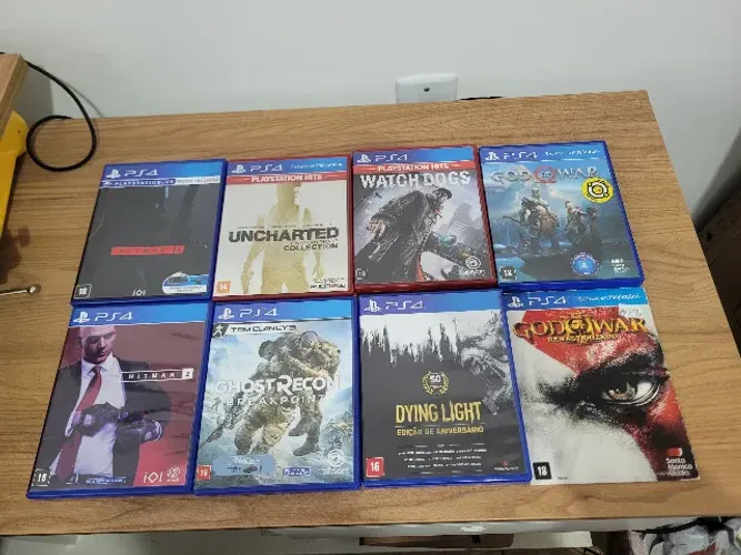Pacote com 8 jogos de PS4 em mídia física [Jogos Playstation 4]