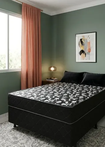 Promoção cama box casal nova direto de fábrica com dois travesseiros de brinde.
