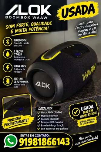 Vende-se caixa de som WAAW alok 