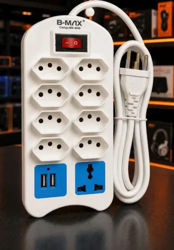 Extensão elétrica com usb