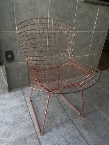 Cadeira Bertoia Aramada Dourada Tok&Stock