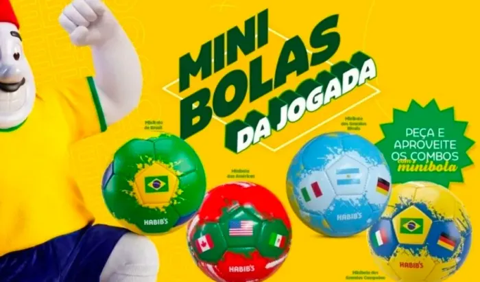 Coleção 4 bolas da copa habibs