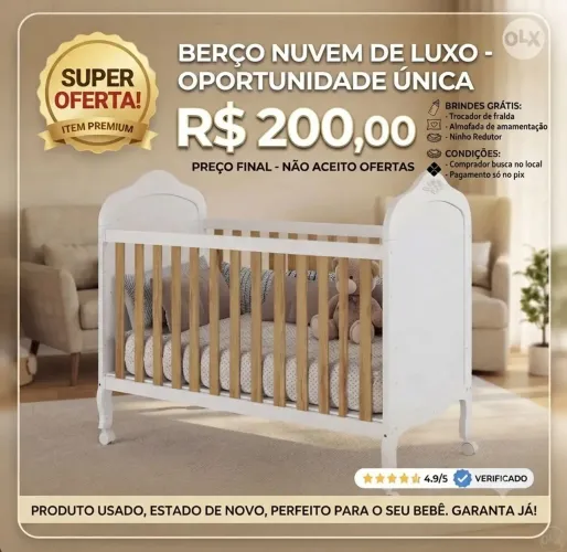 Berço grátis brindes bebê