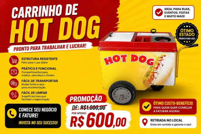 Carrinho de cachorro quente 