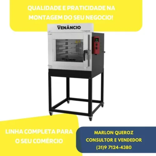 Forno Turbo 5 Esteiras Venâncio a Gás