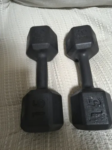 Par De Halteres 15kg Sextavados - Não Emborrachados