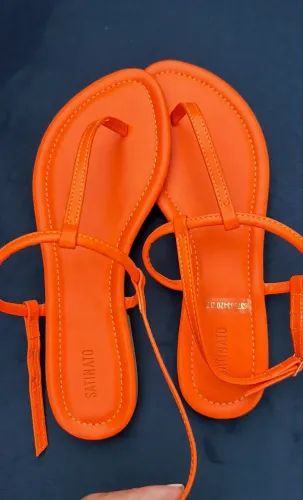 Rasteirinha Satinato Laranja