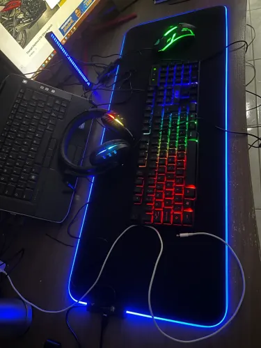 Mouse Pad Gamer LED RGB Grande 80x30cm - Newdragon