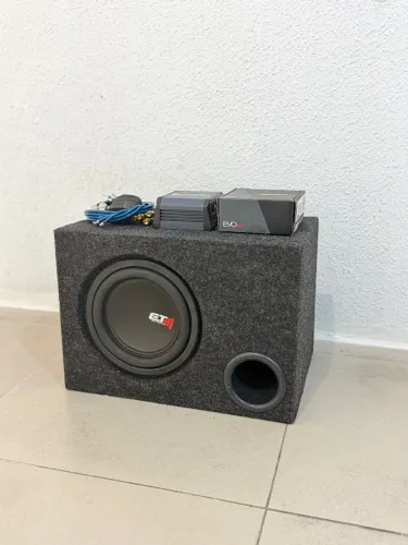 Caixa de som Subwoofer de 8 polegada + módulo soundigital 400w 