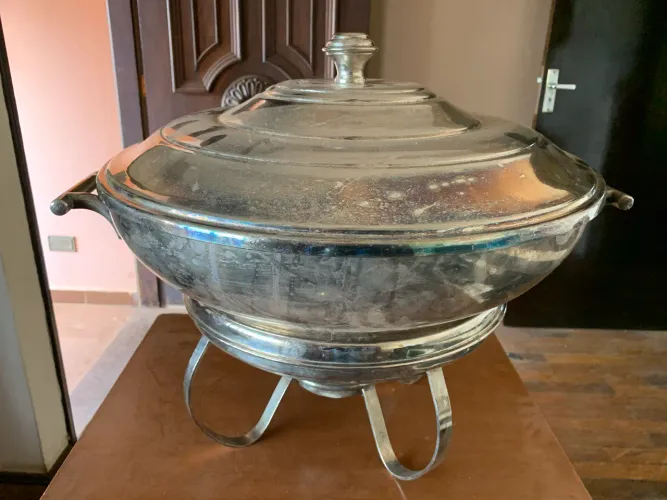 Réchaud de prata oval 12 a 15L tipo paella buffet eventos 