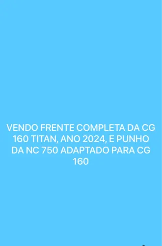 VENDO FRENTD COMPLETA DA CG 160 TITAN 2024