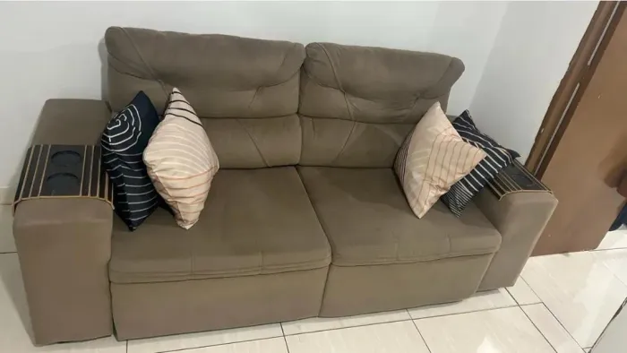 sofa retrátil reclinável 3 lugares
