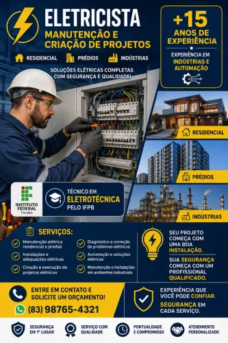 ? ELETRICISTA | MANUTENÇÃO E PROJETOS ELÉTRICOS