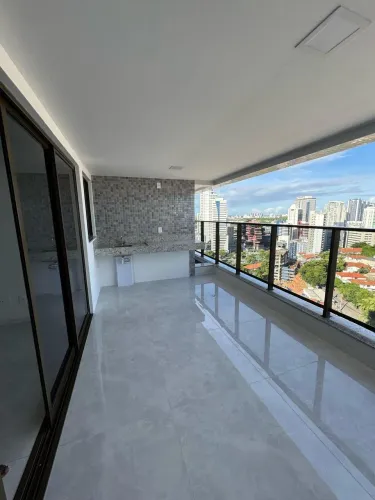 Caminho das árvores 117m², varanda gourmet, 3 suítes, andar alto, nunca habitado, sala amp