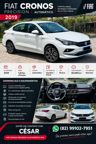 Fiat Cronos Precision 1.8 16V Flex Aut. 2019