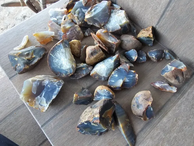 Lote de Ágatas Naturais - Pedras Brutas p/ Lapidação e Artesanato