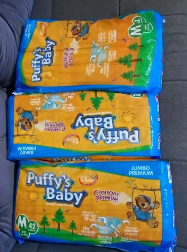 Fralda Puffys Baby M, 42, Três pacotes (Fala no Whatsapp) 