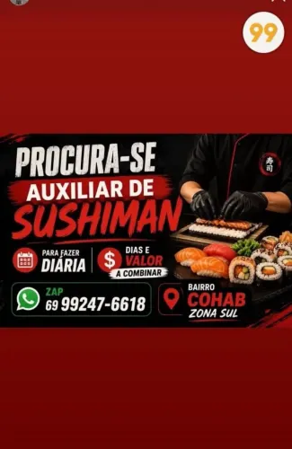 Auxiliar de sushi Man